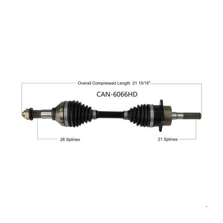Wide Open Heavy Duty CV Axle for CAN AM HD FRONT RIGHT OUTLANDER 800R XMR 11-12 CAN-6066HD